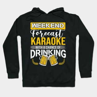 Karaoke machine beer drinking vocalist microphone Hoodie